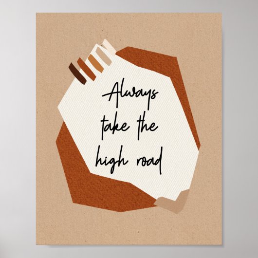 Motivierend Zitat Abstrakt Modern Boho Poster (Vorne)