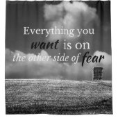 Motivierend Zitat: Alles, was Sie gewollt haben, i Duschvorhang (Vorderseite)