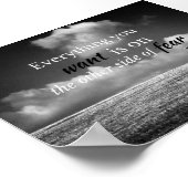 Motivierend Zitat: Alles, was Sie gewollt haben, i Poster (Ecke)