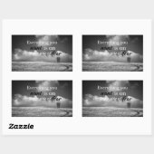 Motivierend Zitat: Alles, was Sie gewollt haben, i Rechteckiger Aufkleber (Blatt)