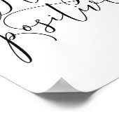 Motivierend Zitat Art Poster | Positiv Bleibe (Ecke)