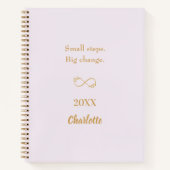 Motivierend Zitat aus Pfirsichgold Notizblock (Vorderseite)