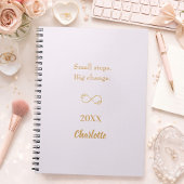 Motivierend Zitat aus Pfirsichgold Notizblock