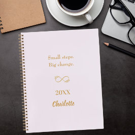 Motivierend Zitat aus Pfirsichgold Notizblock