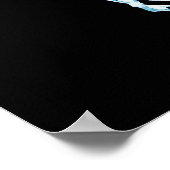 Motivierend Zitat Basketball Blue Black Poster (Ecke)