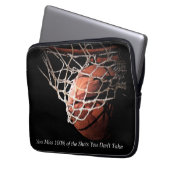 Motivierend Zitat Basketball Laptopschutzhülle (Vorderseite Links)