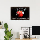 Motivierend Zitat Basketball Poster (Heimbüro)