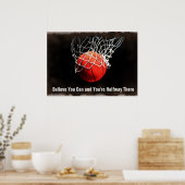 Motivierend Zitat Basketball Poster (Küche)