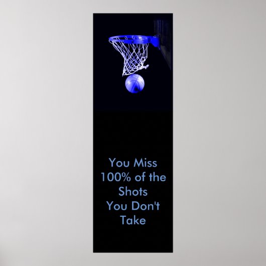 Motivierend Zitat Basketball Poster (Vorne)