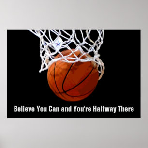 Motivierend Zitat Basketball Poster