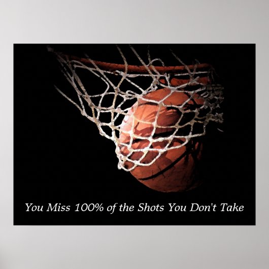 Motivierend Zitat Basketball-Poster Poster (Vorne)