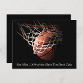 Motivierend Zitat Basketball Postkarte (Vorne/Hinten)