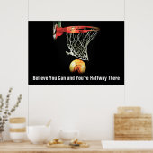 Motivierend Zitat Basketball Sport Inspiration Poster (Küche)
