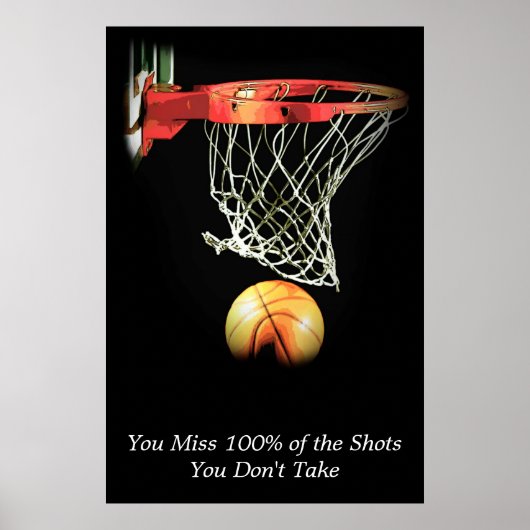Motivierend Zitat Basketball Sport Poster (Vorne)
