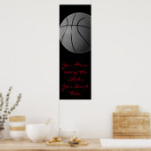 Motivierend Zitat Basketball-Türplakat Poster (Küche)