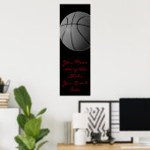 Motivierend Zitat Basketball-Türplakat Poster (Heimbüro)