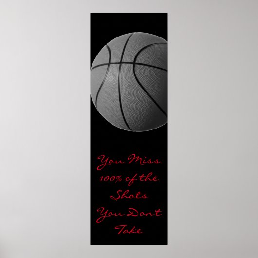 Motivierend Zitat Basketball-Türplakat Poster (Vorne)