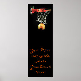 Motivierend Zitat Basketball-Türplakat Poster