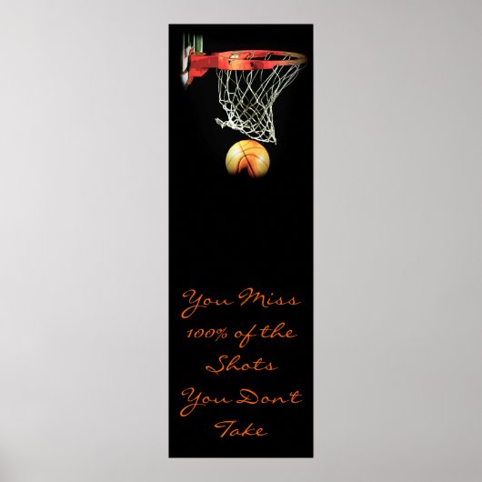 Motivierend Zitat Basketball-Türplakat Poster (Vorne)