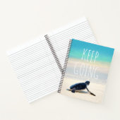 Motivierend Zitat Behalten Going Beach Turtle Notizblock (Innenseite)