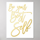 Motivierend Zitat: Beste Selbstschrift Foliendrucke (Vorderseite)