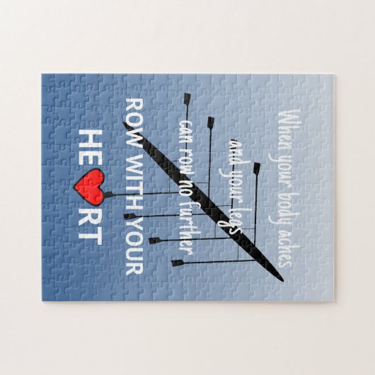 Motivierend Zitat blau Puzzle (Horizontal)