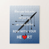 Motivierend Zitat blau Puzzle (Vertikal)