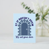 Motivierend Zitat Bleibe nicht Ihre Tür positiv Postkarte (Stehend Vorderseite)