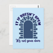 Motivierend Zitat Bleibe nicht Ihre Tür positiv Postkarte (Vorne/Hinten)