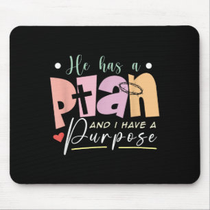 Motivierend Zitat Christlich hat er einen Plan, de Mousepad