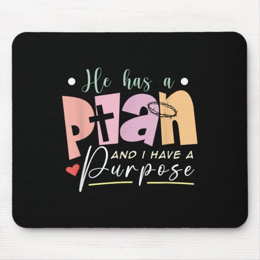 Motivierend Zitat Christlich hat er einen Plan, de Mousepad (Vorne)
