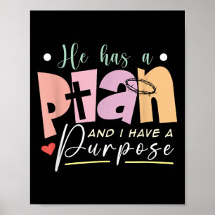 Motivierend Zitat Christlich hat er einen Plan, de Poster