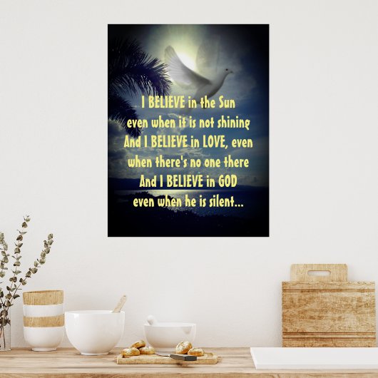 Motivierend Zitat, das ich für inspirierendes Gedi Poster (Küche)