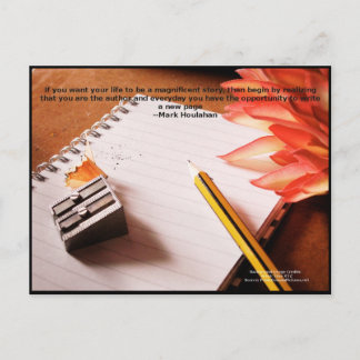 Motivierend Zitat - Das Leben zu einer großartigen Postkarte