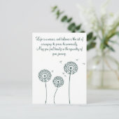 Motivierend Zitat der minmalistisch-grünen Leuchte Postkarte (Stehend Vorderseite)