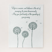 Motivierend Zitat der minmalistischen, weißen Kron Puzzle (Vertikal)