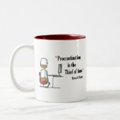 Motivierend Zitat der Prüfung durch Edward Young - Zweifarbige Tasse (Links)