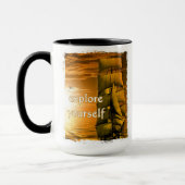 motivierend Zitat des Vintagen Schiffs erforschen Tasse (Links)