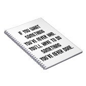 Motivierend Zitat, einfach minimalistisch Dave Ram Notizblock (Rechte Seite)