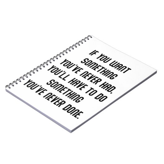 Motivierend Zitat, einfach minimalistisch Dave Ram Notizblock (Linke Seite)