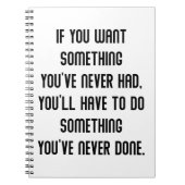 Motivierend Zitat, einfach minimalistisch Dave Ram Notizblock (Vorderseite)