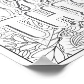 Motivierend Zitat Erwachsenenfarben Poster (Ecke)