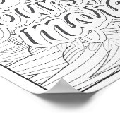 Motivierend Zitat Erwachsenenfarben Poster (Ecke)