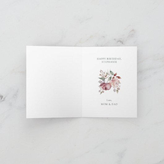 Motivierend Zitat Floral Geburtstag Karte (Innenseite)