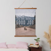 Motivierend Zitat für Selbstbejahung, Hundefreund Wandteppich Mit Holzrahmen (Schlafzimmer)