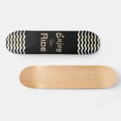 Motivierend Zitat Genießen Sie die Fahrt mit Waves Skateboard (Horizontal)