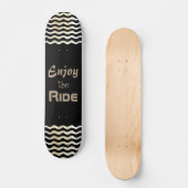 Motivierend Zitat Genießen Sie die Fahrt mit Waves Skateboard (Vorderseite)