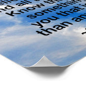 Motivierend Zitat: Glaube nie an dich selbst Poster (Ecke)