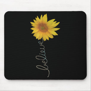 Motivierend Zitat glauben Blume Grafik positiv Mousepad