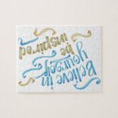 Motivierend Zitat - glauben Sie an selbst Puzzle (Horizontal)